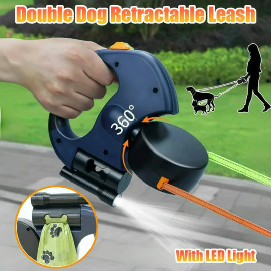 Walk 2 Dogs Without Tangles — Even at Night